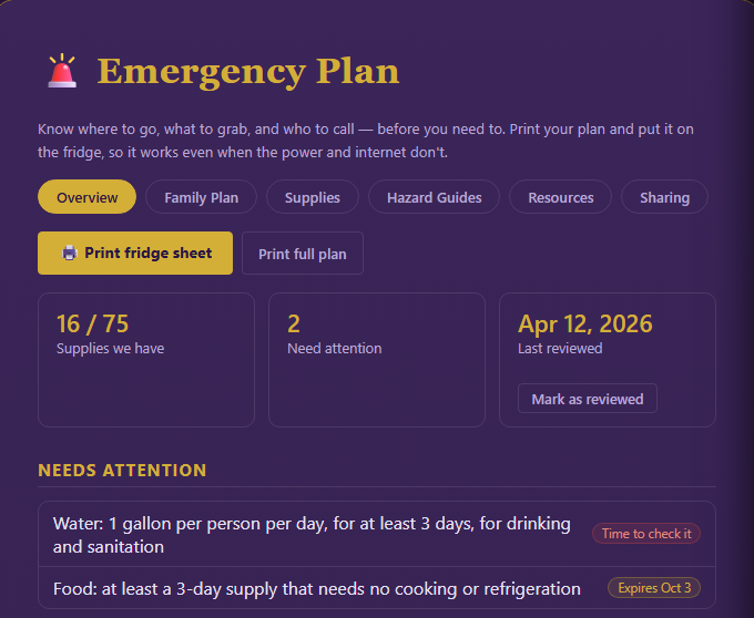 Emergency Plan