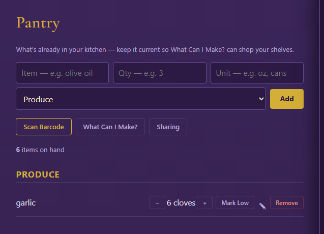 Shared Pantry